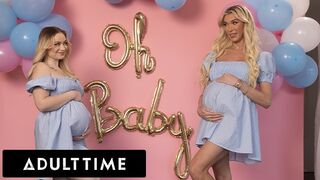 Fullos terhes barinők hármasban: Rylee Blake és Aubrey Kate szexelnek egy hűtlen férjjel!