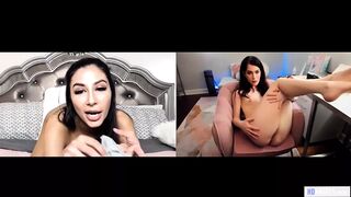 Evelyn Claire és Gianna Dior fiatal lesbi webcamos önnönélvezése