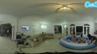 Forró fiatal latinák olajos leszbi birkózása óriási valagú nevelő testvéreikkel vr-ben