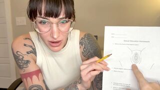 Nevelő anya segít a szexoktatás otthoni feladatodban