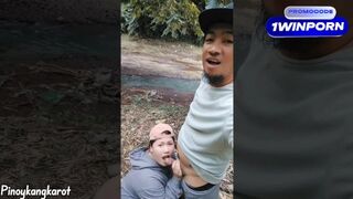 Nya picsája vadul orálozza a pöcst a folyóparton, majdnem lebuktunk