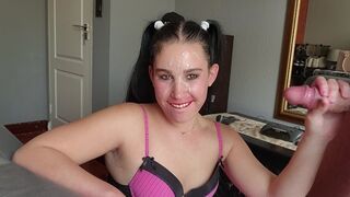 Ez a mocskos copfos szajha csak cidázni akar, arcát ütik és telelövik