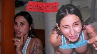 Együttlét a lépcsőházban, spriccelj az arcomra